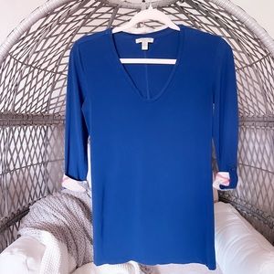 Authentic Burberry 3/4 Sleeves Tee - XS